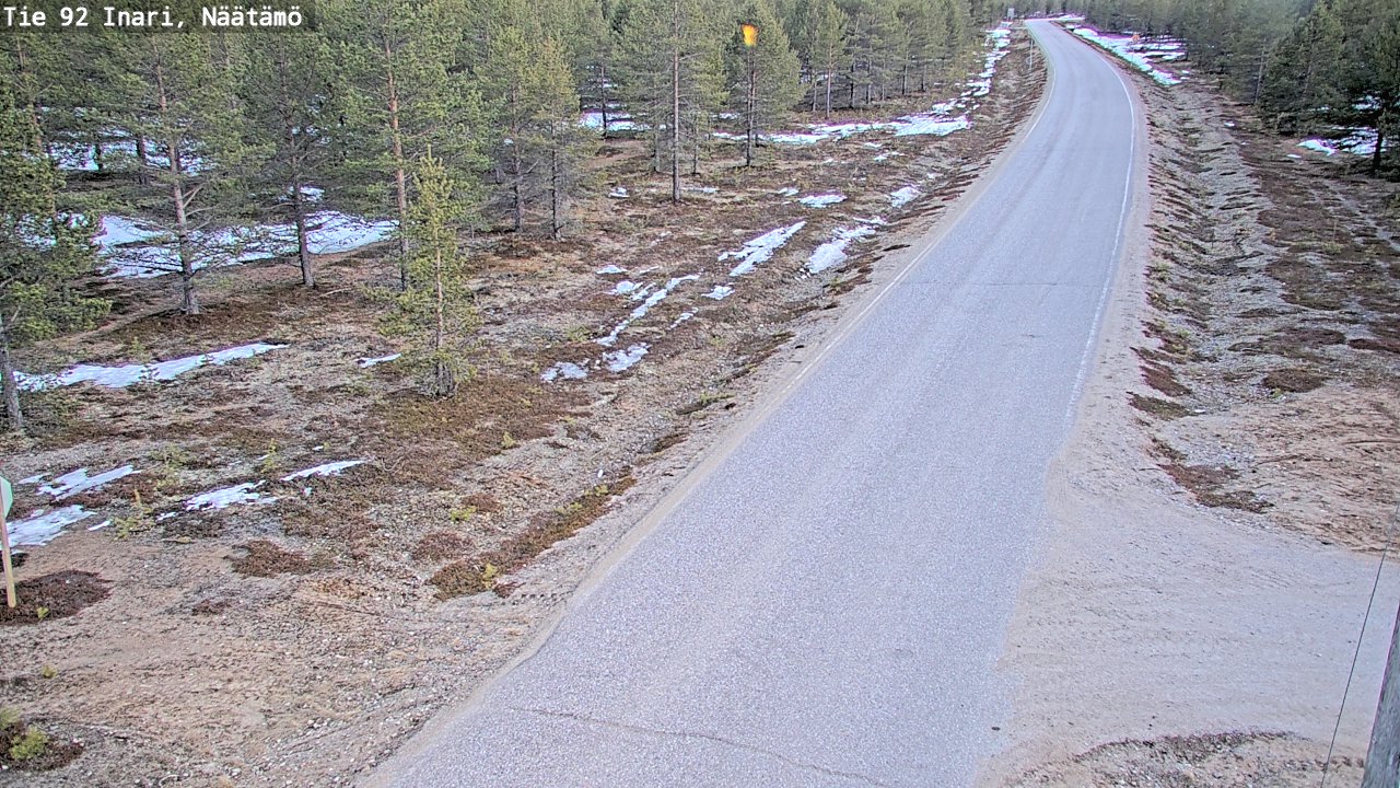 Weather Camera Image Road 92 Inari, Näätämö, Inari, Lappi