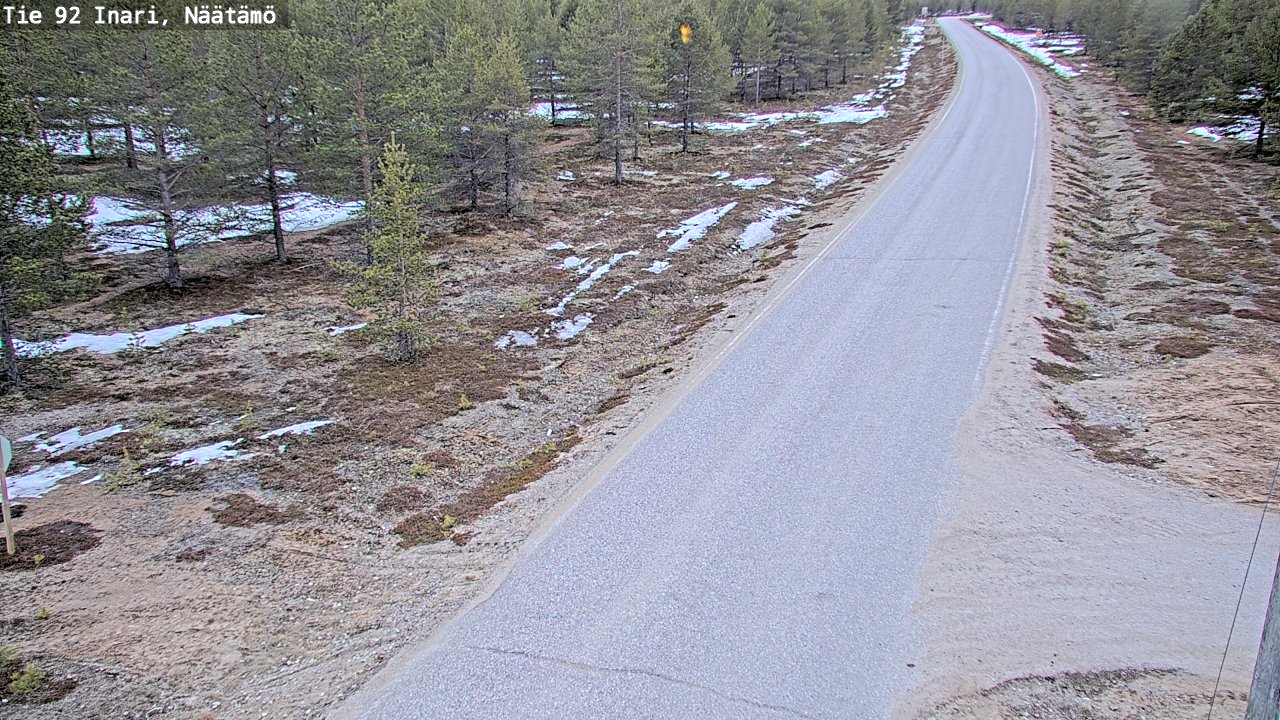 Weather Camera Image Road 92 Inari, Näätämö, Inari, Lappi