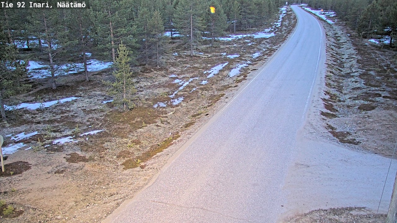 Weather Camera Image Road 92 Inari, Näätämö, Inari, Lappi
