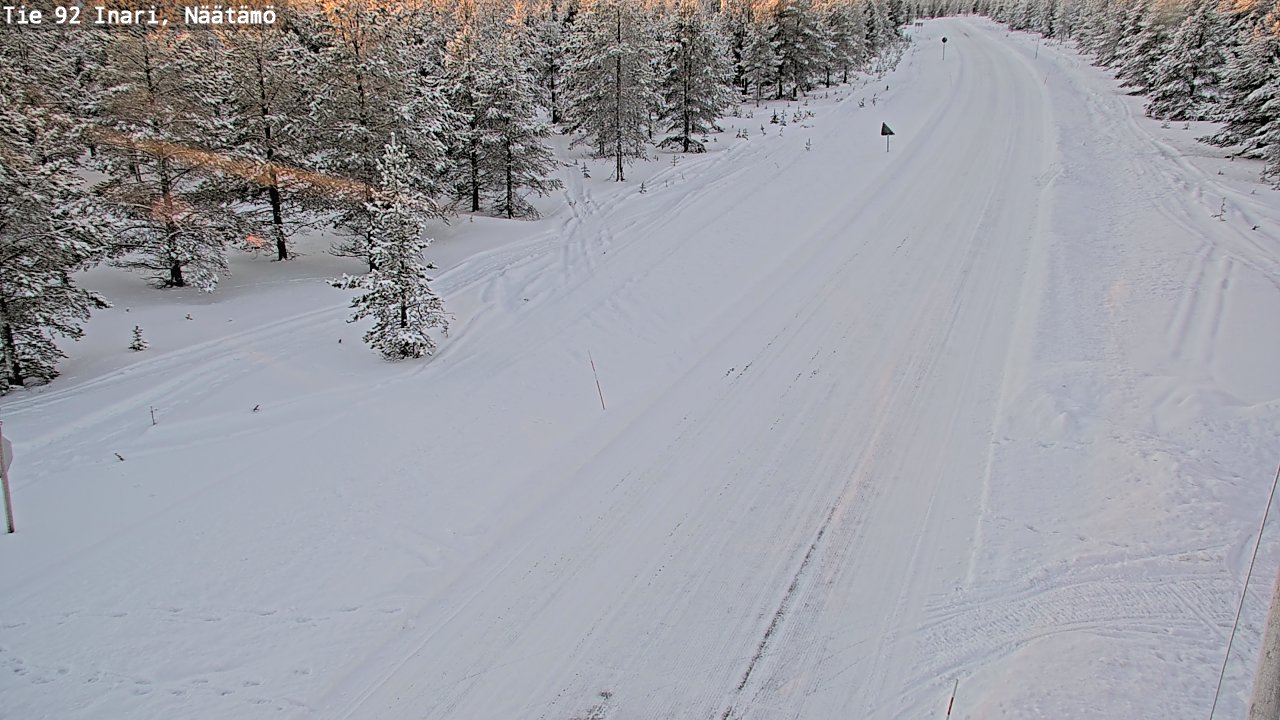 Weather Camera Image Väg 92 Enare, Näätämö, Inari, Lappi