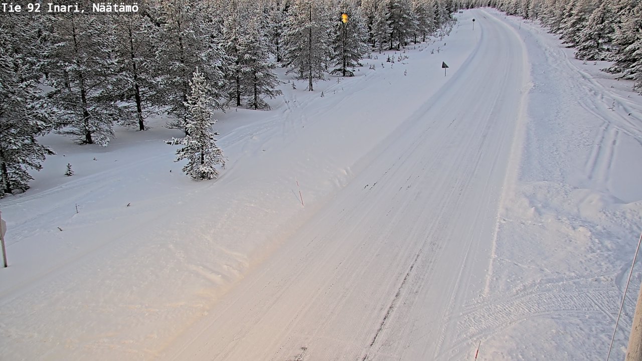 Kelikamerat Kuva Tie 92 Inari, Näätämö, Inari, Lappi