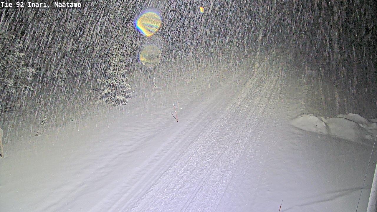 Weather Camera Image Väg 92 Enare, Näätämö, Inari, Lappi