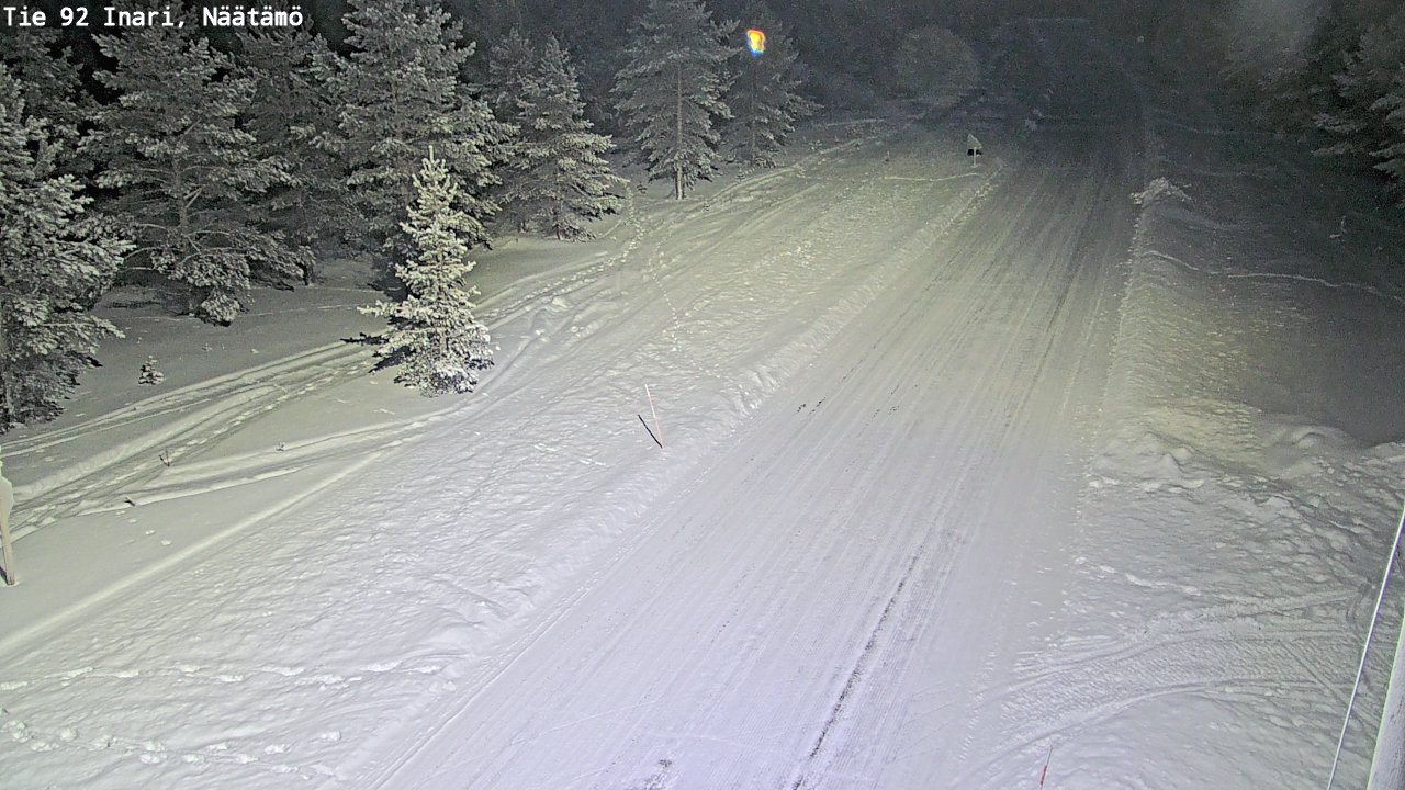 Kelikamerat Kuva Tie 92 Inari, Näätämö, Inari, Lappi