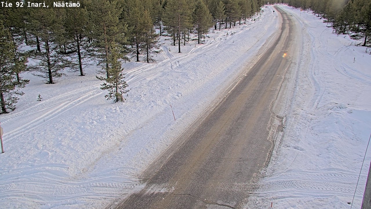 Kelikamerat Kuva Tie 92 Inari, Näätämö, Inari, Lappi