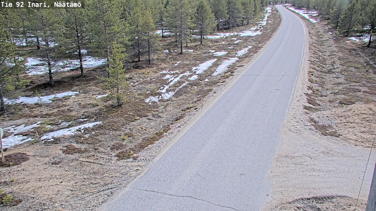 Kelikamerat Kuva Tie 92 Inari, Näätämö, Inari, Lappi