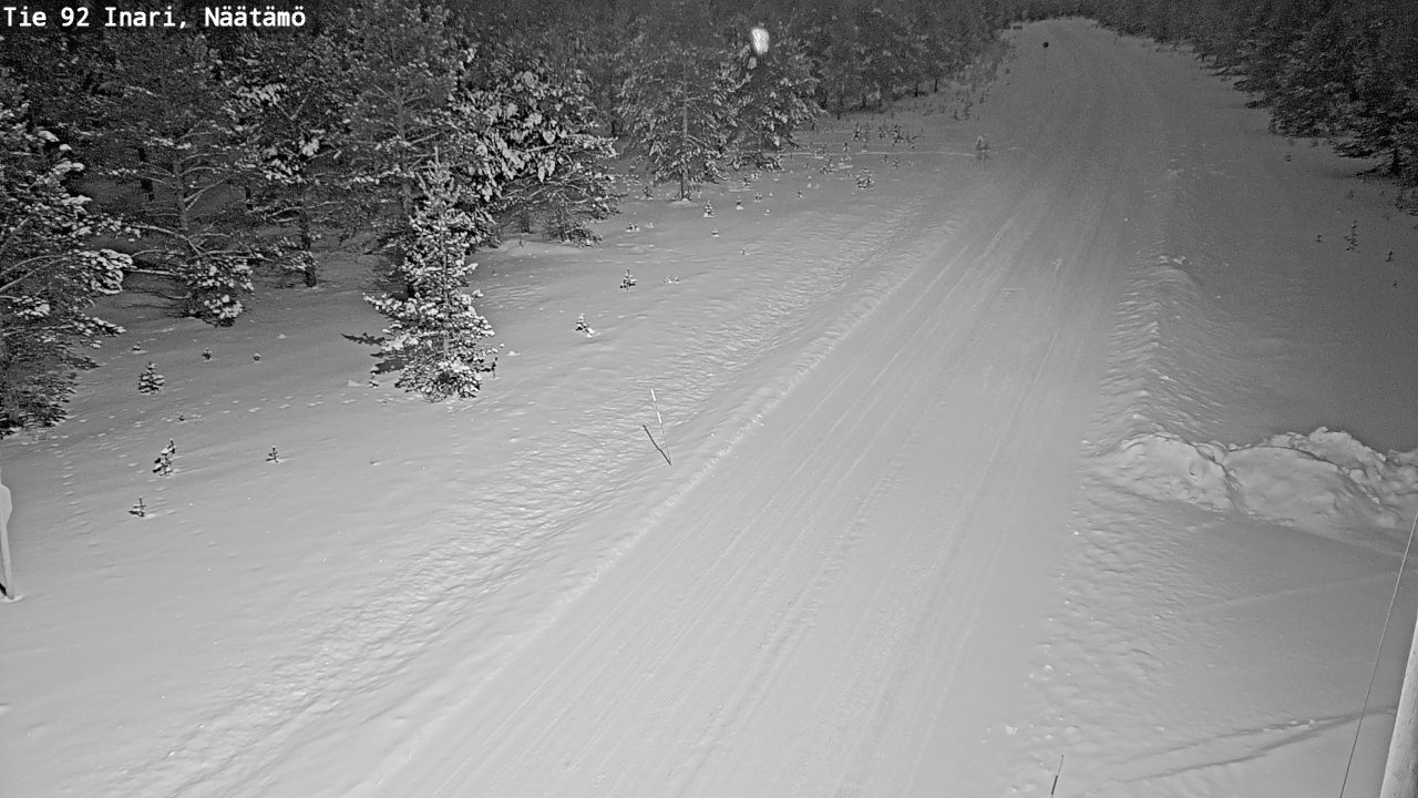 Weather Camera Image Väg 92 Enare, Näätämö, Inari, Lappi