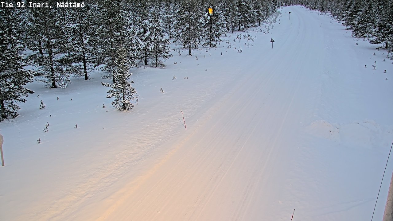 Weather Camera Image Väg 92 Enare, Näätämö, Inari, Lappi