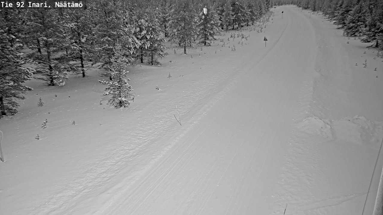 Weather Camera Image Väg 92 Enare, Näätämö, Inari, Lappi