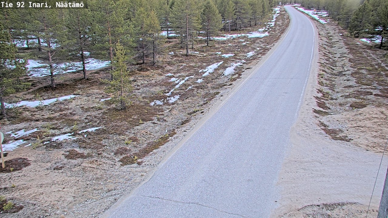 Weather Camera Image Road 92 Inari, Näätämö, Inari, Lappi