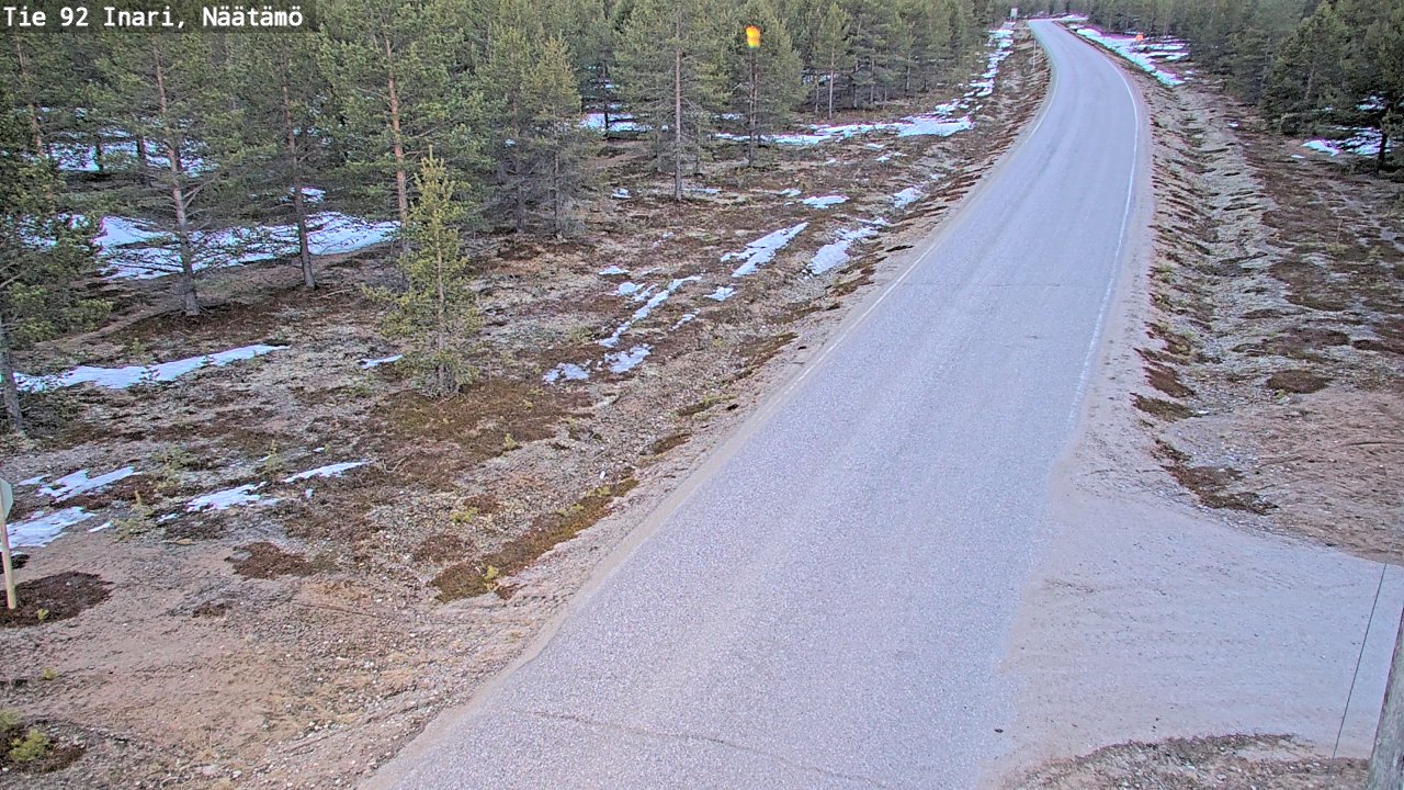 Weather Camera Image Road 92 Inari, Näätämö, Inari, Lappi