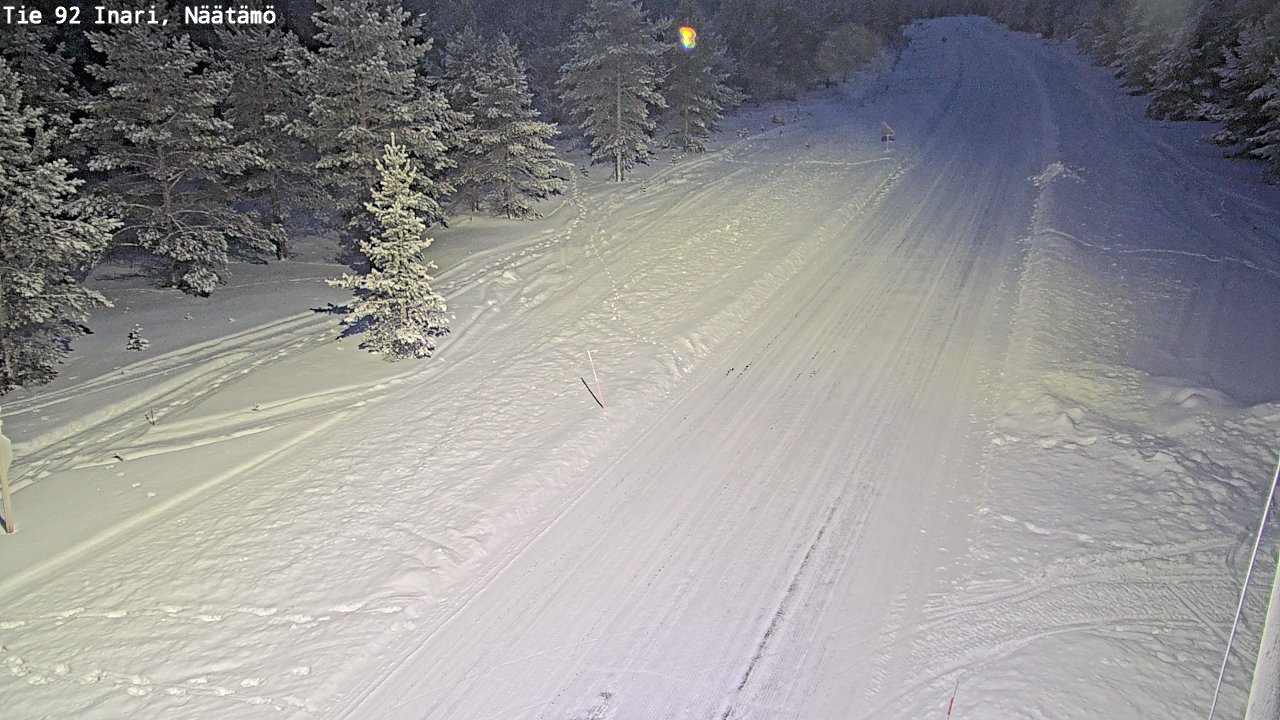 Kelikamerat Kuva Tie 92 Inari, Näätämö, Inari, Lappi