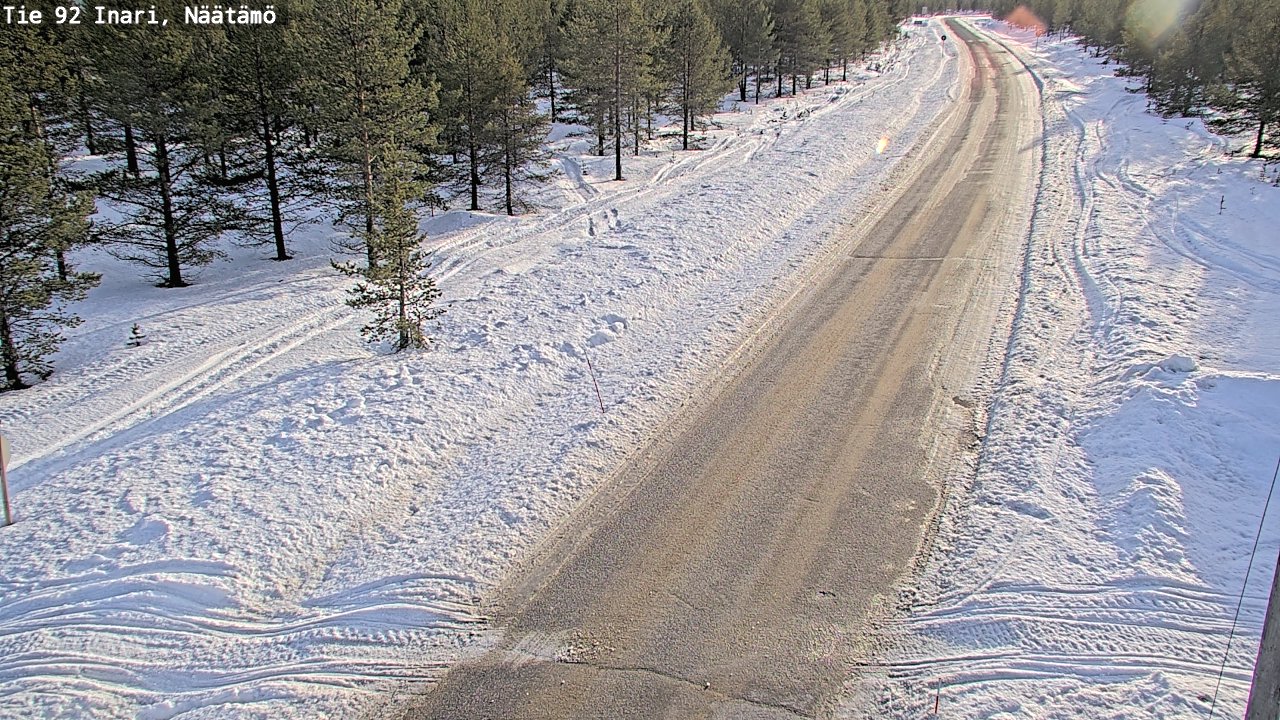 Kelikamerat Kuva Tie 92 Inari, Näätämö, Inari, Lappi