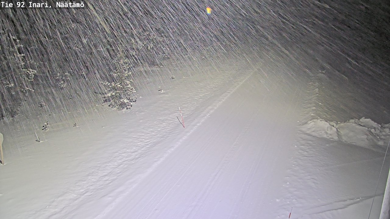 Weather Camera Image Väg 92 Enare, Näätämö, Inari, Lappi