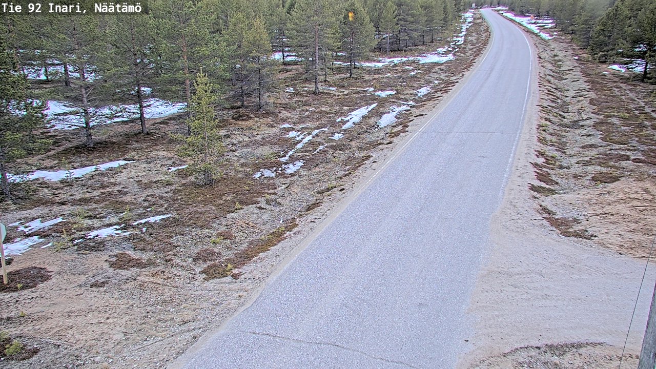 Weather Camera Image Road 92 Inari, Näätämö, Inari, Lappi