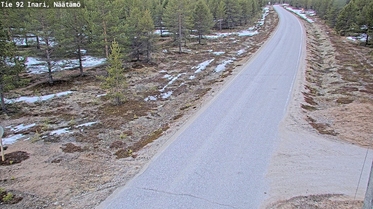 Weather Camera Image Väg 92 Enare, Näätämö, Inari, Lappi