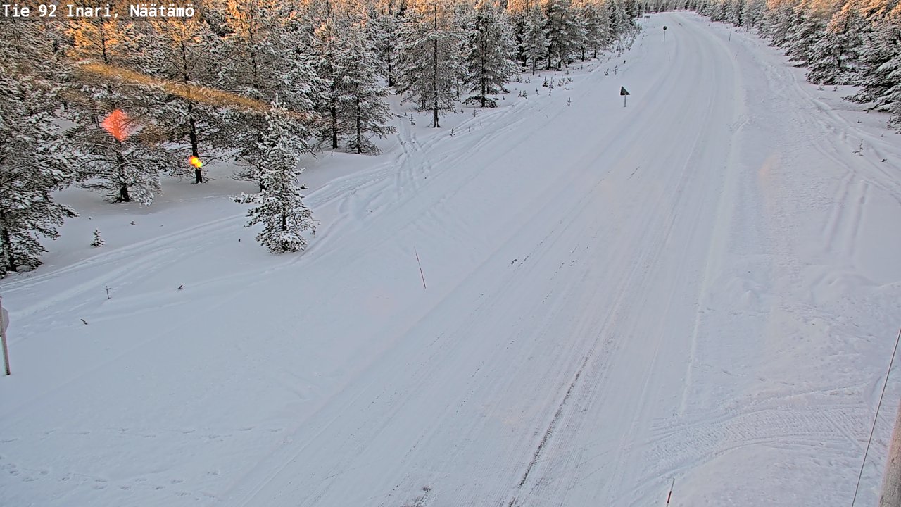 Weather Camera Image Väg 92 Enare, Näätämö, Inari, Lappi