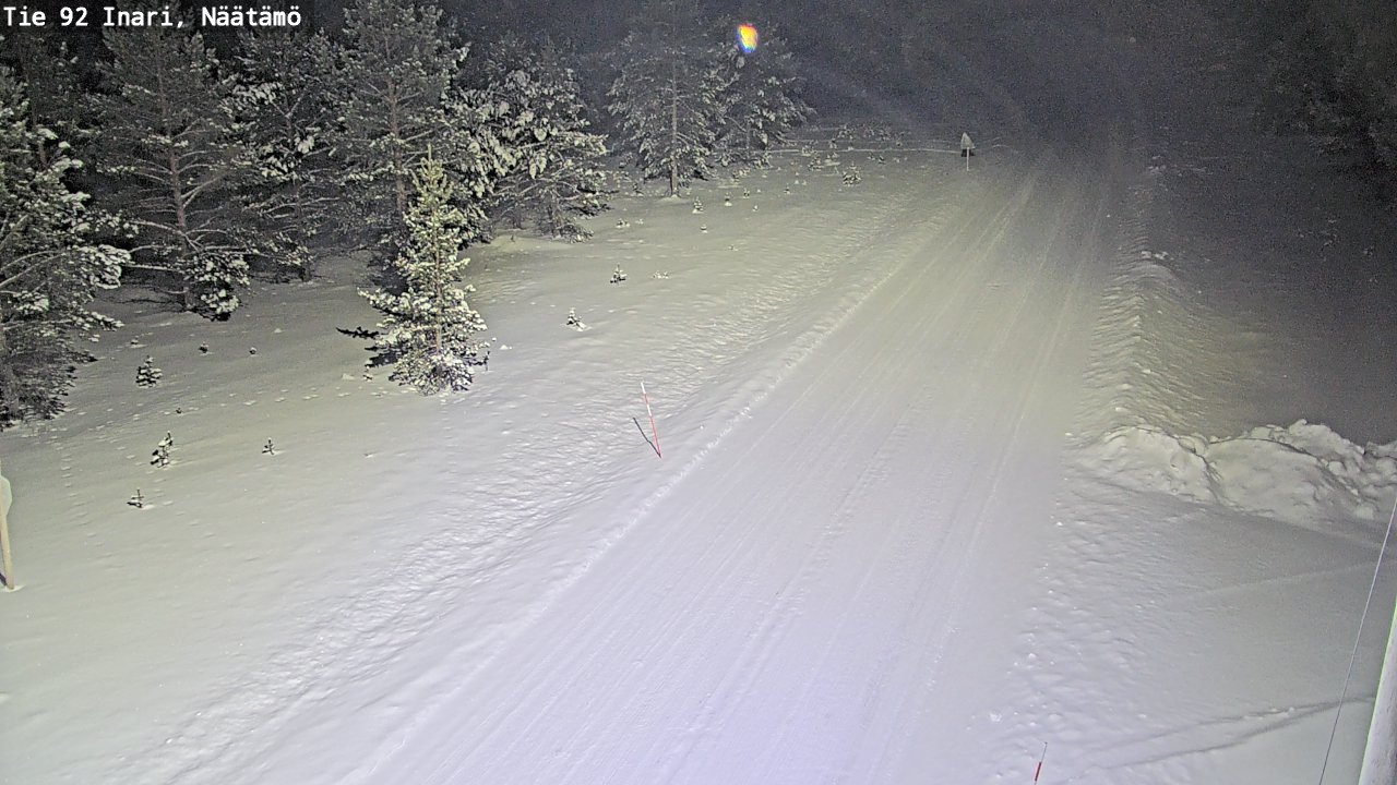 Weather Camera Image Väg 92 Enare, Näätämö, Inari, Lappi