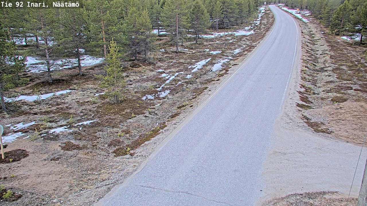 Weather Camera Image Väg 92 Enare, Näätämö, Inari, Lappi
