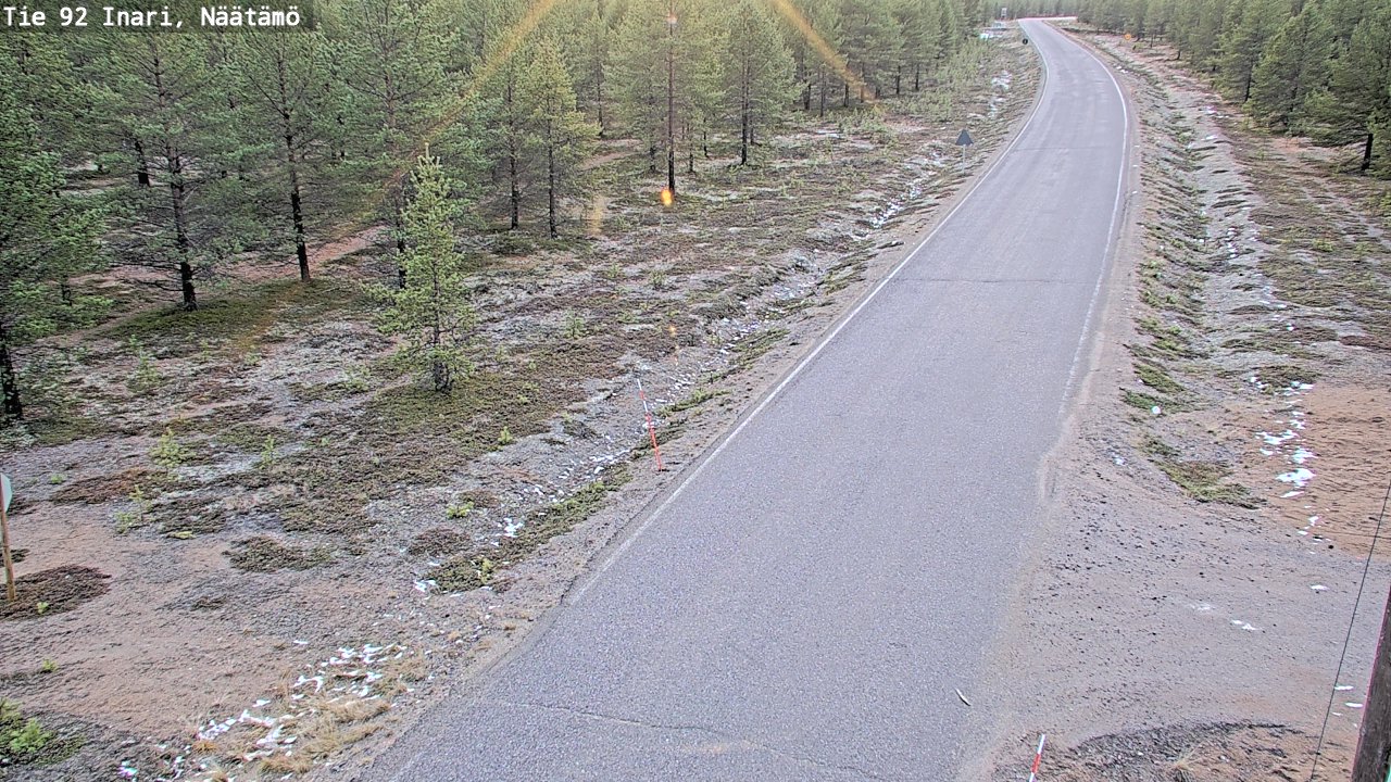 Weather Camera Image Väg 92 Enare, Näätämö, Inari, Lappi