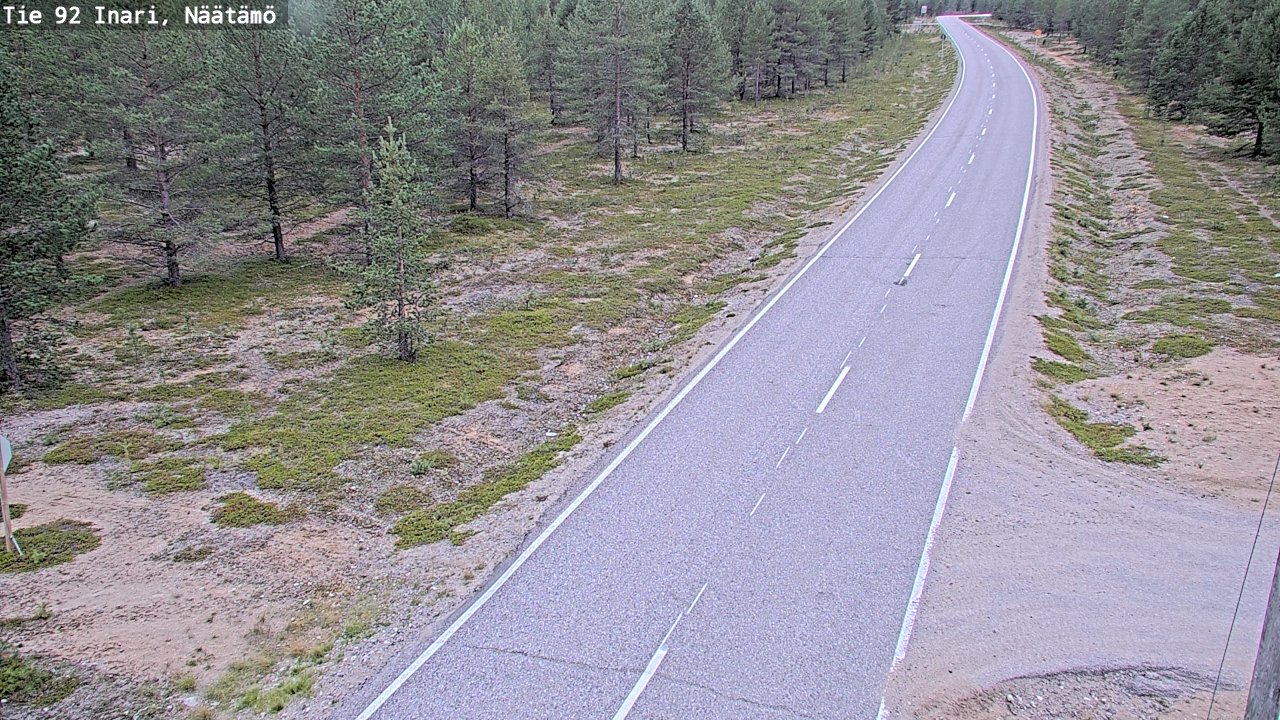 Weather Camera Image Väg 92 Enare, Näätämö, Inari, Lappi