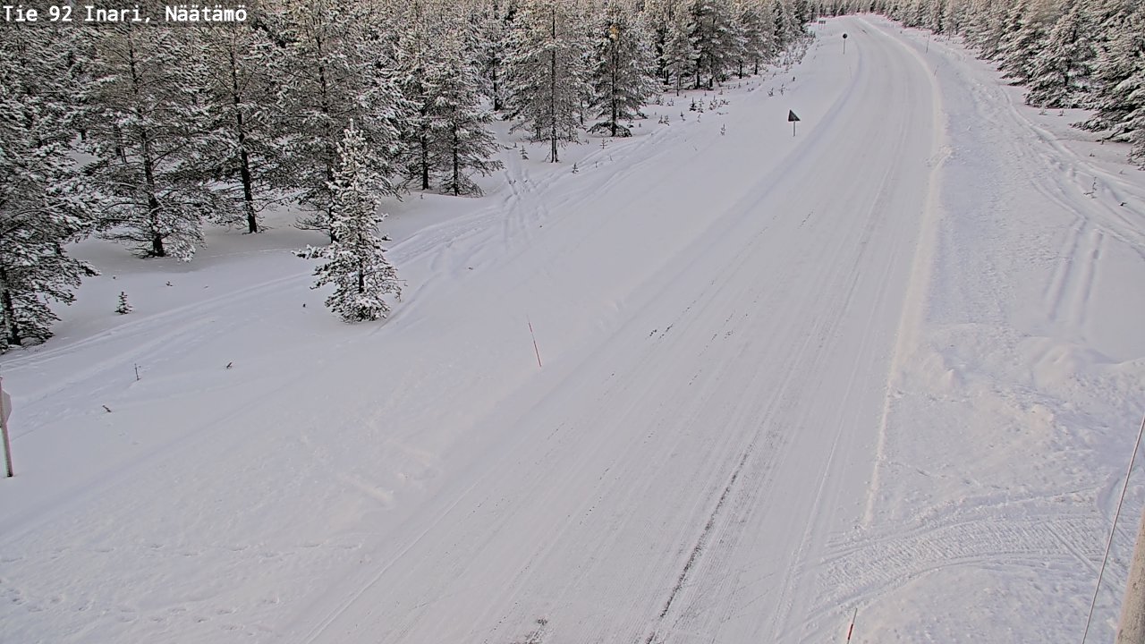 Weather Camera Image Väg 92 Enare, Näätämö, Inari, Lappi