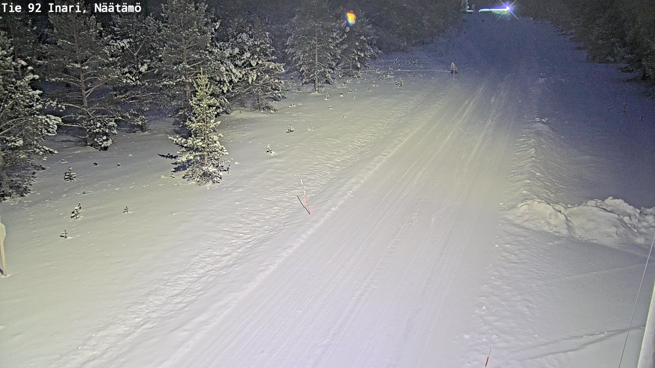 Weather Camera Image Väg 92 Enare, Näätämö, Inari, Lappi