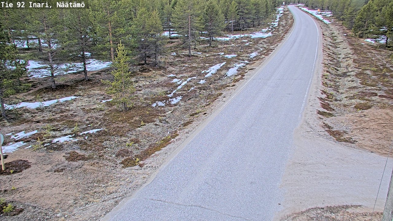 Weather Camera Image Väg 92 Enare, Näätämö, Inari, Lappi