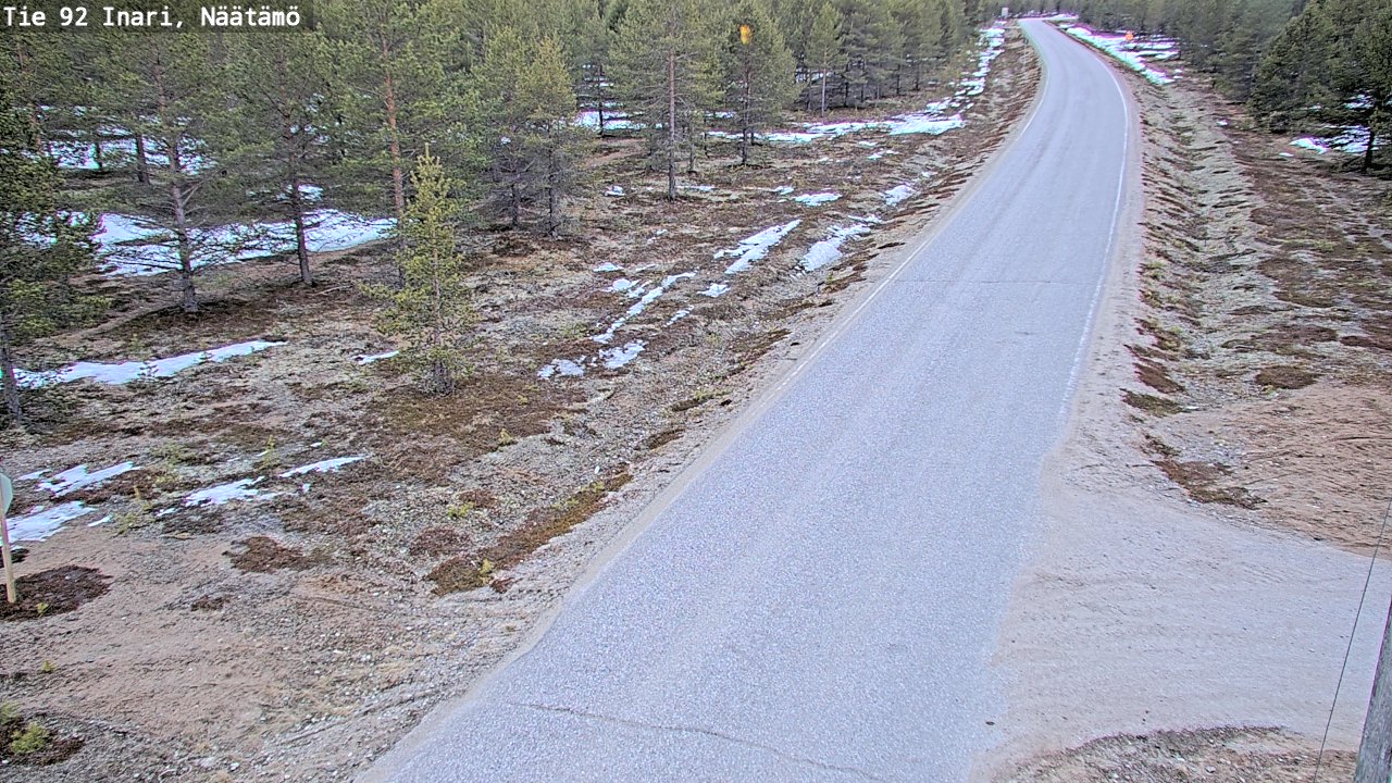 Weather Camera Image Väg 92 Enare, Näätämö, Inari, Lappi