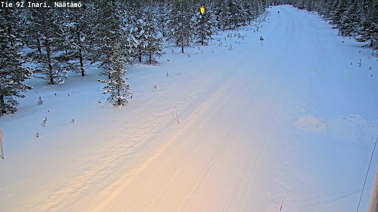 Weather Camera Image Väg 92 Enare, Näätämö, Inari, Lappi