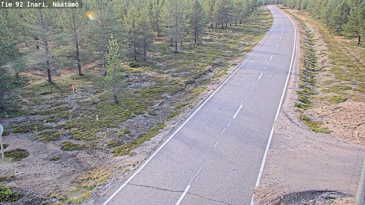 Kelikamerat Kuva Tie 92 Inari, Näätämö, Inari, Lappi