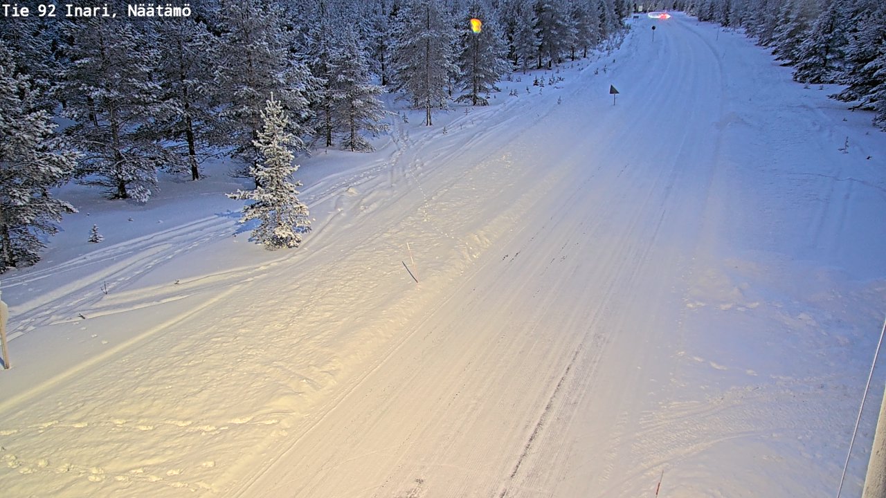 Kelikamerat Kuva Tie 92 Inari, Näätämö, Inari, Lappi