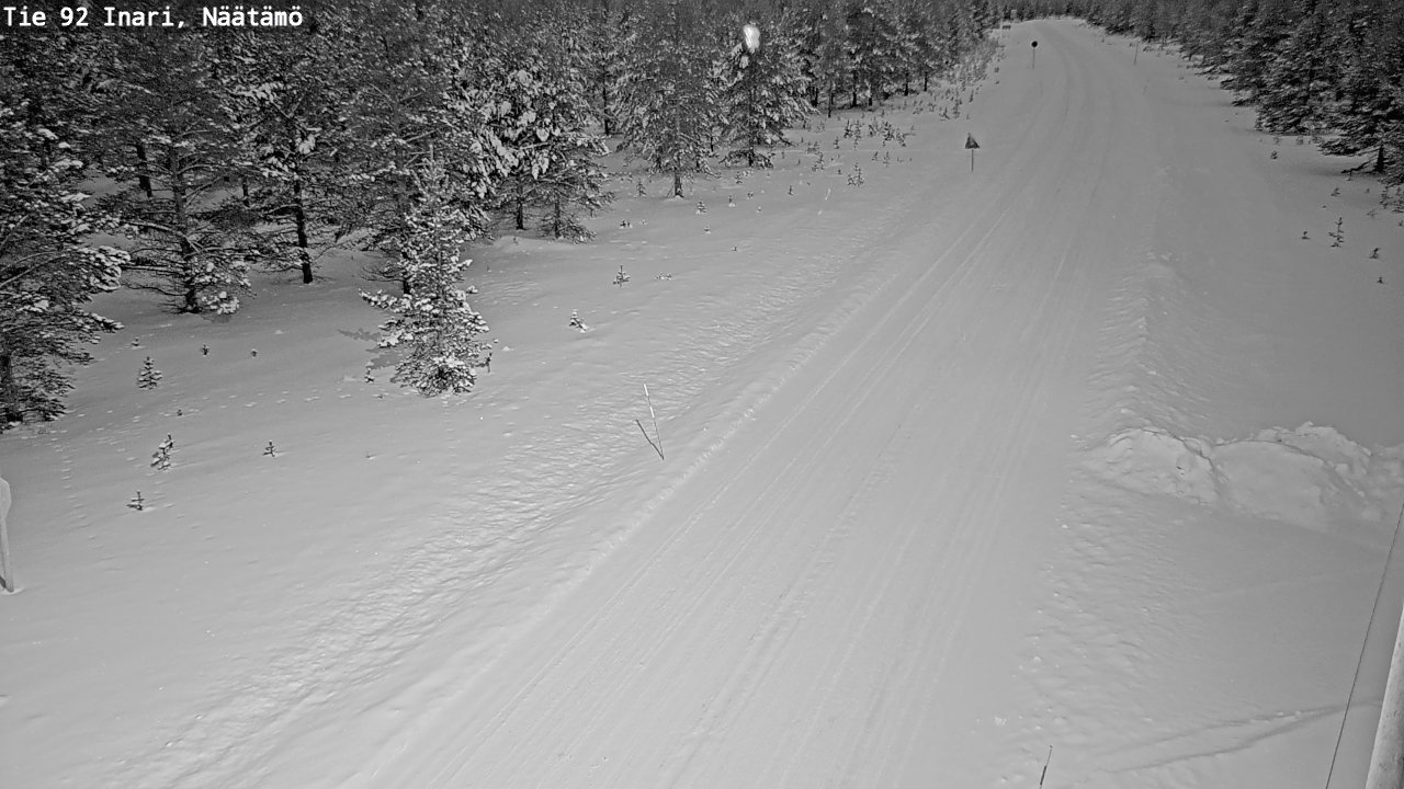 Weather Camera Image Väg 92 Enare, Näätämö, Inari, Lappi