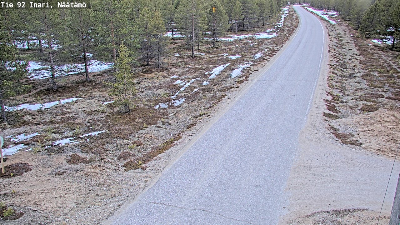 Weather Camera Image Road 92 Inari, Näätämö, Inari, Lappi