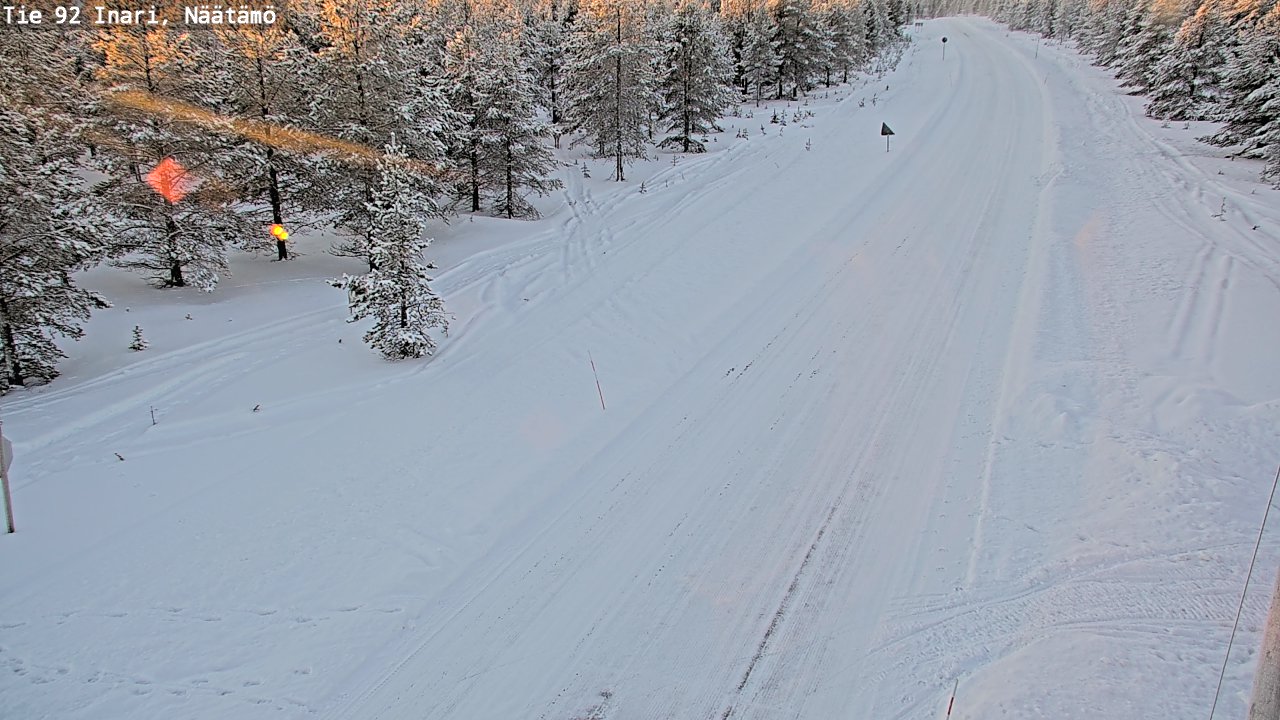 Kelikamerat Kuva Tie 92 Inari, Näätämö, Inari, Lappi