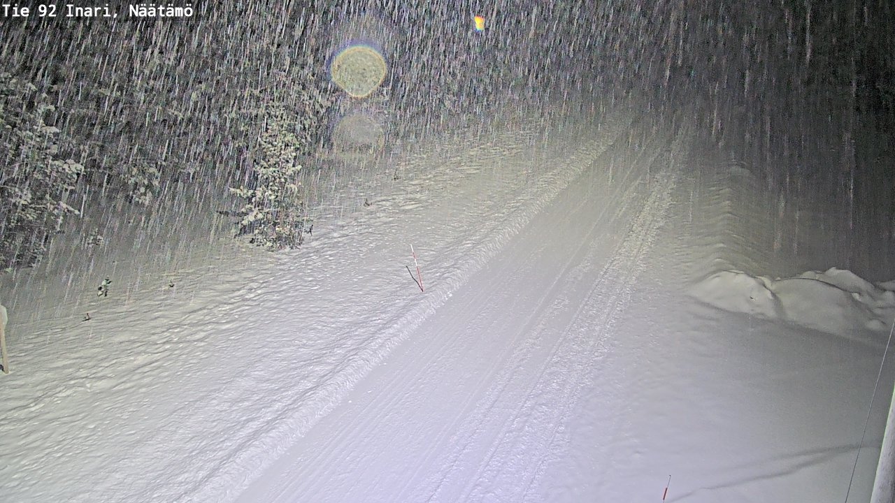 Weather Camera Image Väg 92 Enare, Näätämö, Inari, Lappi