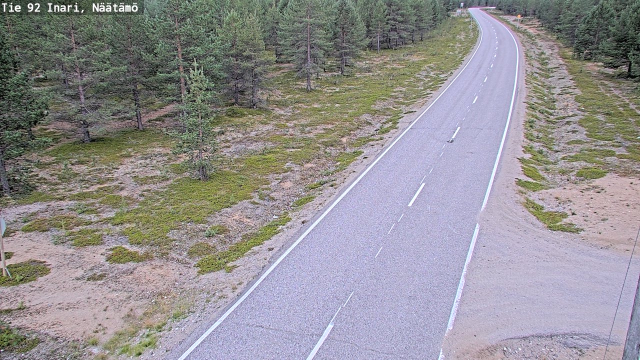 Weather Camera Image Väg 92 Enare, Näätämö, Inari, Lappi