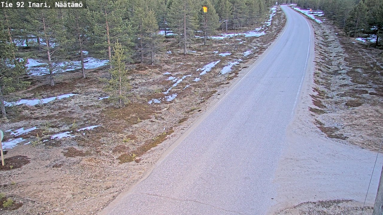 Weather Camera Image Road 92 Inari, Näätämö, Inari, Lappi