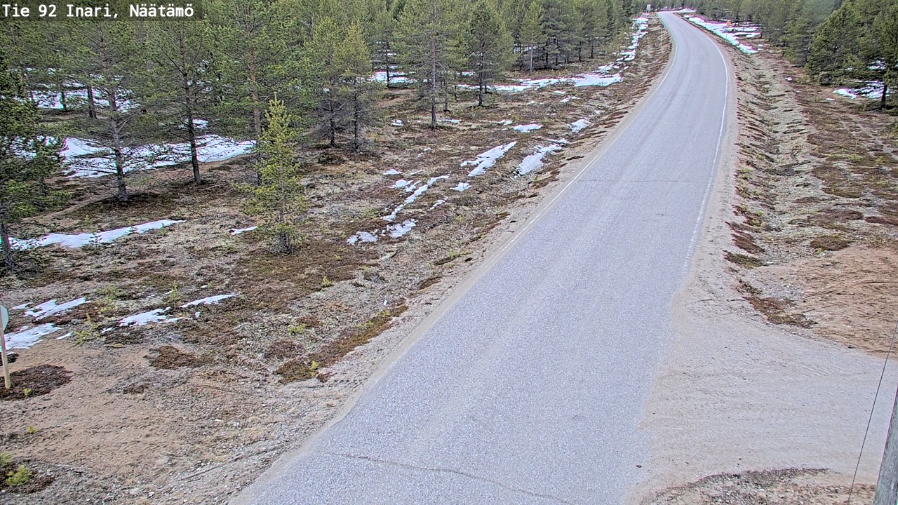 Weather Camera Image Väg 92 Enare, Näätämö, Inari, Lappi