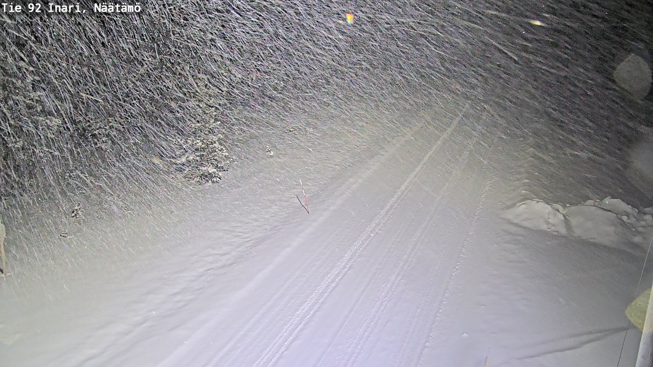 Weather Camera Image Väg 92 Enare, Näätämö, Inari, Lappi