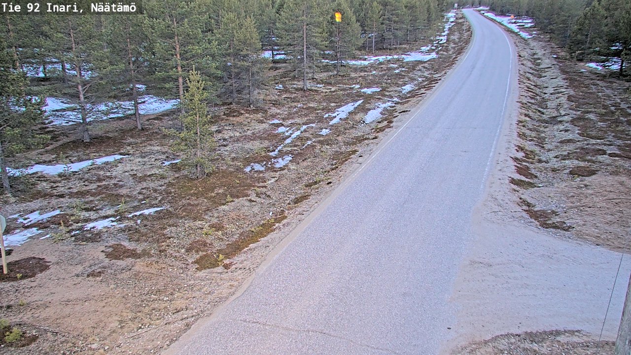 Weather Camera Image Road 92 Inari, Näätämö, Inari, Lappi