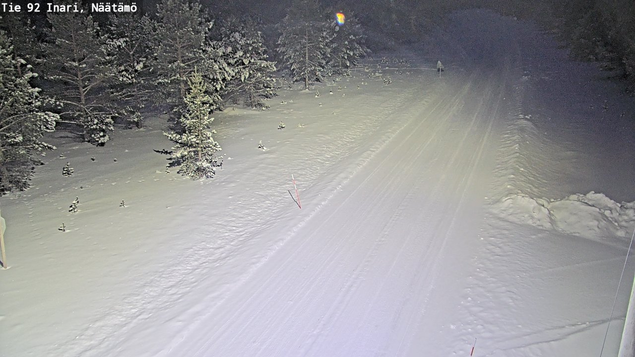 Weather Camera Image Väg 92 Enare, Näätämö, Inari, Lappi