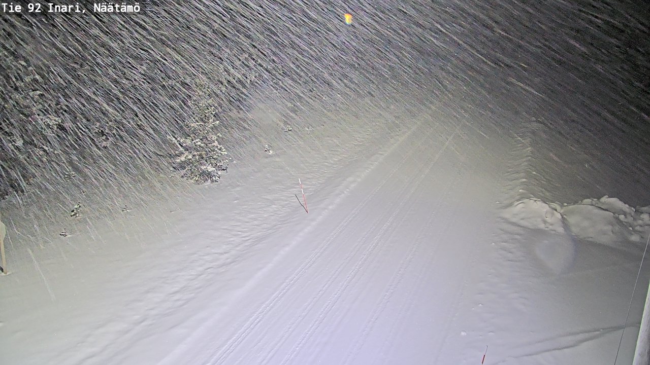 Weather Camera Image Väg 92 Enare, Näätämö, Inari, Lappi