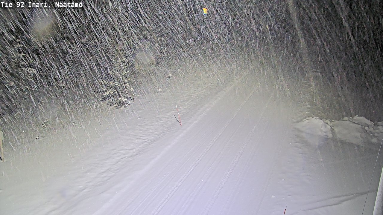 Weather Camera Image Väg 92 Enare, Näätämö, Inari, Lappi