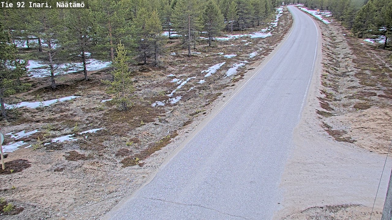 Weather Camera Image Road 92 Inari, Näätämö, Inari, Lappi