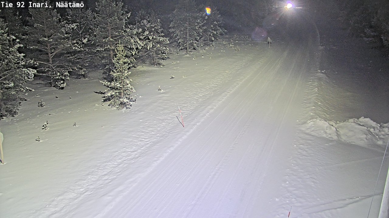 Weather Camera Image Väg 92 Enare, Näätämö, Inari, Lappi
