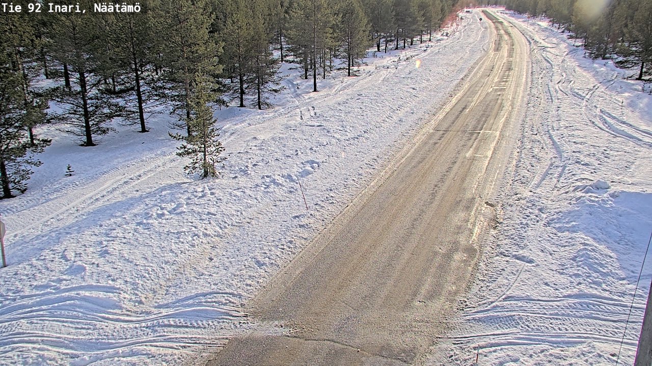 Kelikamerat Kuva Tie 92 Inari, Näätämö, Inari, Lappi