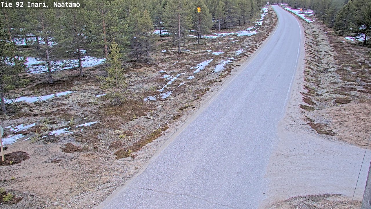 Weather Camera Image Road 92 Inari, Näätämö, Inari, Lappi