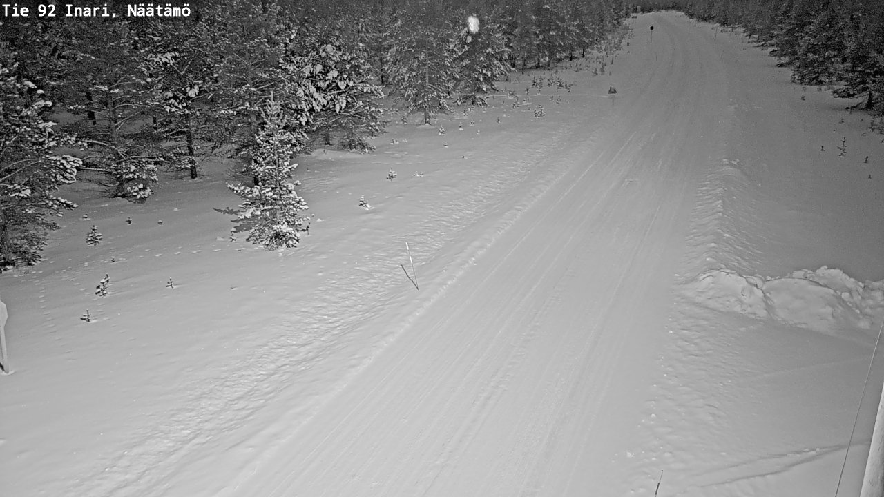 Weather Camera Image Väg 92 Enare, Näätämö, Inari, Lappi