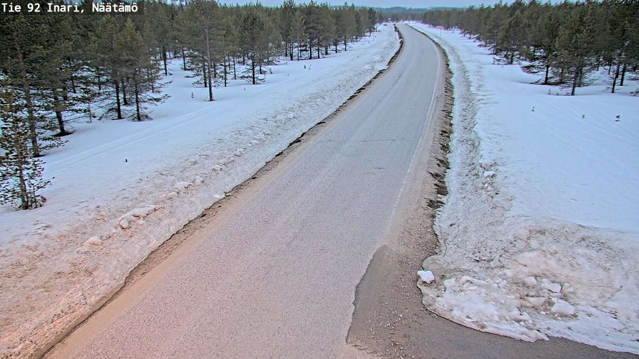 Weather Camera Image Road 92 Inari, Näätämö, Inari, Lappi