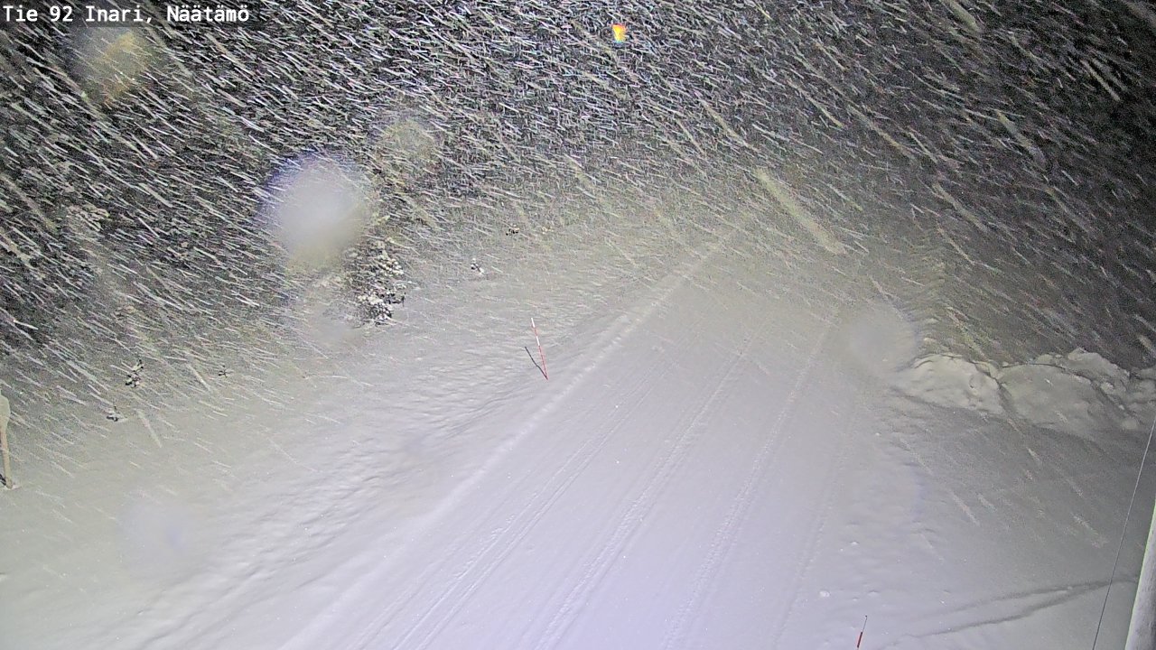 Weather Camera Image Väg 92 Enare, Näätämö, Inari, Lappi